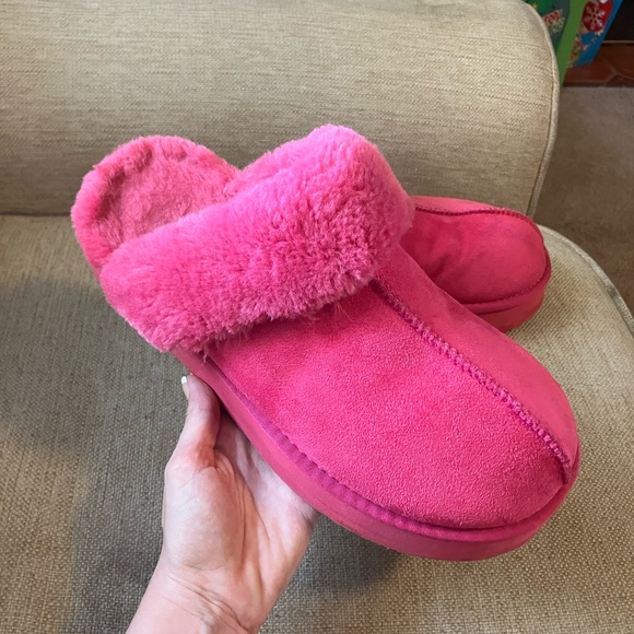 Pink fur platform slipper boots - Picture 7 of 8